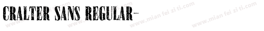 Cralter Sans Regular字体转换